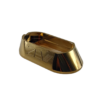 EMBUDO GRANDE ALUMINIO GLOCK LETRAS ZEV LISO ORO Embudo aluminio copa grande diseño ramas labrado con letras ZEV para Glock 17, 19, 34, 45, 22, 23, 24, 35 (9mm, .40 o .357 Sig) (Gen 3, 4 o 5)