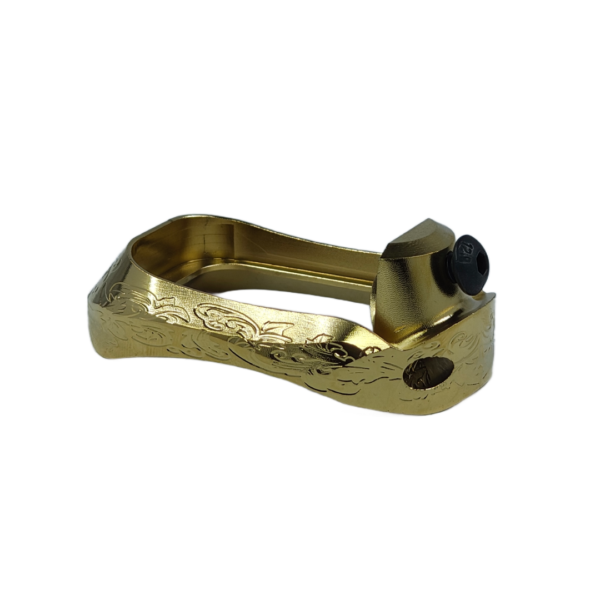 Embudo aluminio Slim deiseño ramas labrado Glock 17, 34, 45, 22, 23, 24, 35 (9mm, .40 o .357 Sig) (Gen 3, 4 o 5)