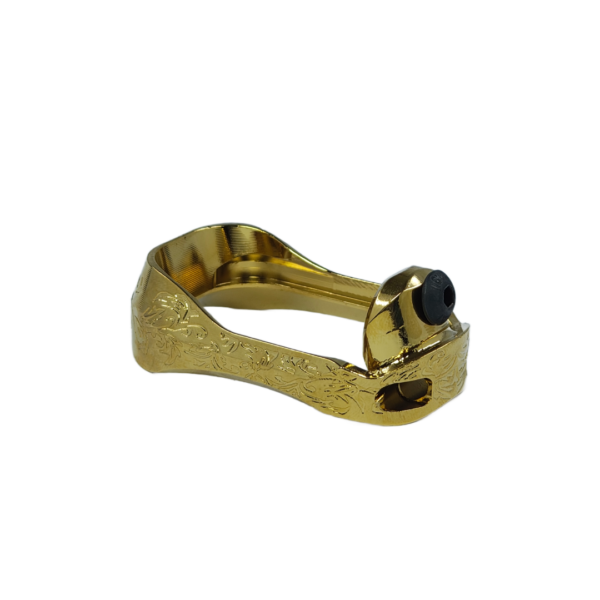 Embudo aluminio Slim deiseño ramas labrado Glock 17, 34, 45, 22, 23, 24, 35 (9mm, .40 o .357 Sig) (Gen 3, 4 o 5)