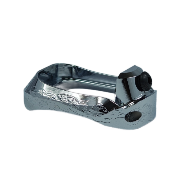 Embudo aluminio Slim deiseño ramas labrado Glock 17, 34, 45, 22, 23, 24, 35 (9mm, .40 o .357 Sig) (Gen 3, 4 o 5)