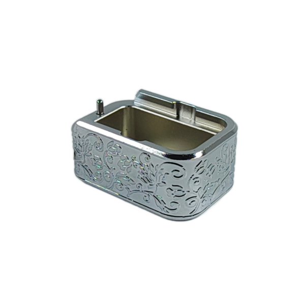 Extención +2 de aluminio Labarado o Liso para Glock 9mm o .40