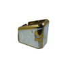 PLUS 5 GLOCK PUNISHE ORO RESINA BLANCA Y CRISTAL Extención +5 aluminio con Imagen 3d y decorado resina, para glock 17/15 RD 9mm/.40