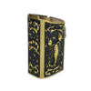 PLUS 10 UNIVERSAL ESCORPION 3D ORO RESINA NEGRA CHISPAS ORO Extención +10 aluminio universal para tolvas de metal doble fila, diseño escorpion 3D, decorado con ramas 3D, resinas, cristales y chispas brillantes.