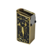 PLUS 10 UNIVERSAL ESCORPION 3D ORO RESINA NEGRA CHISPAS ORO (2) Extención +10 aluminio universal para tolvas de metal doble fila, diseño escorpion 3D, decorado con ramas 3D, resinas, cristales y chispas brillantes.
