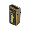 PLUS 10 UNIVERSAL TADEO ORO RESINA NEGRA CHISPAS ORO Extención +10 aluminio universal para tolvas de metal doble fila, diseño san judas tadeo 3D, decorado con ramas 3D, resinas, cristales y chispas brillantes