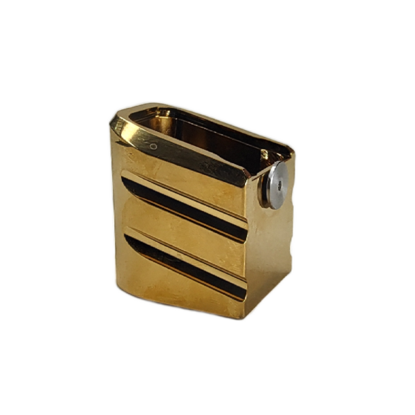 PLUS 5 UNIVERSAL CROSS TORNILLO ORO 2 Extención +5 aluminio universal para tolvas de metal doble fila, diseño de franjas en diagonal