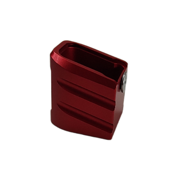 PLUS 5 UNIVERSAL CROSS TORNILLO ROJO 2 Extención +5 aluminio universal para tolvas de metal doble fila, diseño de franjas en diagonal